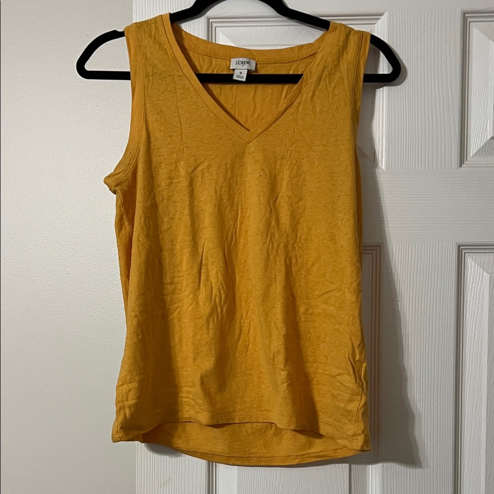 J. Crew Mustard V-Neck Tank Top